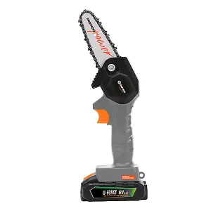 DAEWOO U-FORCE 18V Cordless Handheld Mini Chainsaw 10cm with Hard Case + 2 x 2.0Ah Battery + Charger