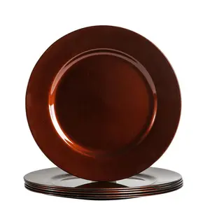 33cm Charger Plate Glossy Dark Red