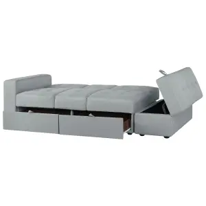 Beliani Modern Sofa Bed FALSTER Light Grey