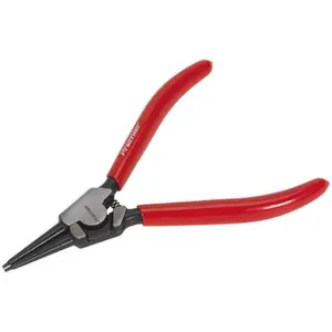 180mm Straight Nose External Circlip Pliers with Spring Loaded Jaws and Non-Slip Tips