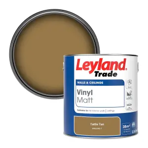 Leyland Trade Vinyl Matt Walls & Ceilings Emulsion Paint Tattle Tan (PPG1093-7) 2.5L