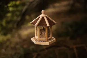 Garden Wooden Gazebo Bird Feeder