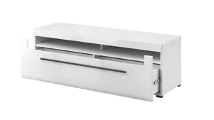 Tulsa Modern TV Cabinet in White Gloss - W1600mm x H520mm x D500mm