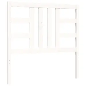 Berkfield Bed Frame with Headboard White 100x200 cm Solid Wood