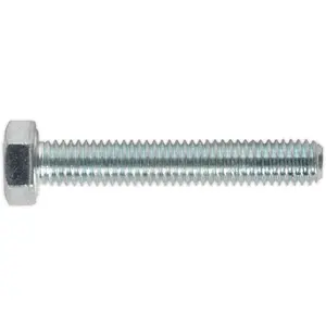 50 Pack M5 x 30mm High Tensile Setscrews - Grade 8.8 Zinc Plated DIN 933