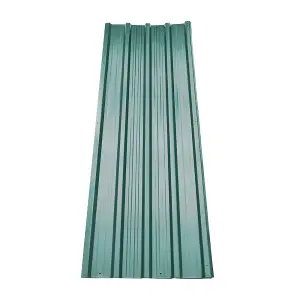 129cm L Set of 6 Steel Corrugated Panels in Green