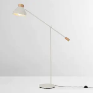 First Choice Lighting Arnold Muted Grey Lever Arm Floor Reading Lamp