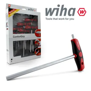 Wiha L Key With T Handle Hex Driver Set Comfort Grip Metric 2.5mm 8mm 26247