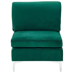 3 Seater Modular Velvet Sofa Green EVJA