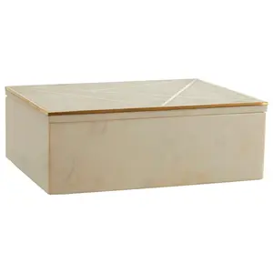 Siri Handmade Marble Decorative Box 8cm H x 23cm W x 18cm D