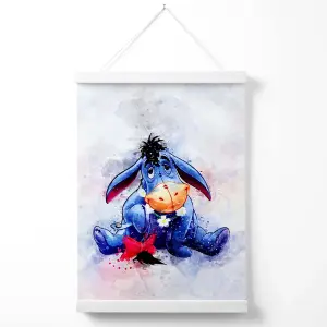 Eeyore Watercolour Winnie the Pooh Poster with Hanger / 33cm / White