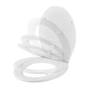 GoodHome Pilica White Standard Soft close Toilet seat