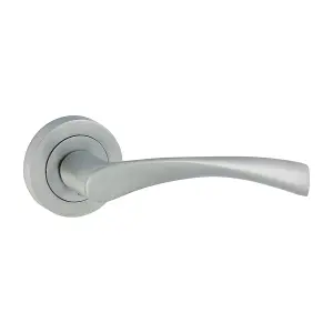 Timco - Edleston Lever On Rose Handles - Satin Chrome (Size 51mm - 2 Pieces)