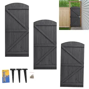 105cm x 150cm Semi Braced Arch Top Gate Kit with Durable Latch, Heavy Duty Anti Sag Construction