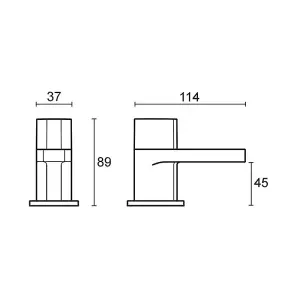 Mira Showers Precision Bath Pillar Taps Chrome - 1 Pair 2.1817.003