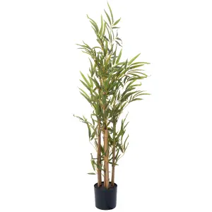 Large 90cm Lifelike Artificial Bamboo Plant - Indoor Houseplant with Realistic Faux Foliage - Perfect for Home and Office Décor