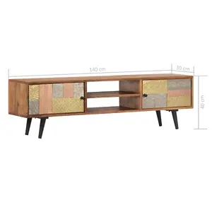 Berkfield TV Cabinet 140x30x40 cm Solid Acacia Wood