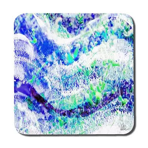 Square 6 Piece Coaster Set (Set of 6) Blue