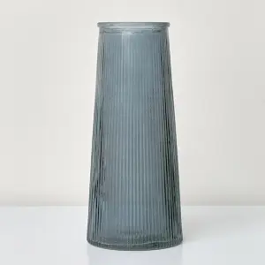 Melody Maison Tall Blue Glass Vase - 23cm