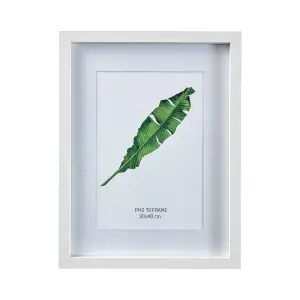 Matt White Pine effect Plain Single Picture frame (H)42.6cm x (W)32.6cm