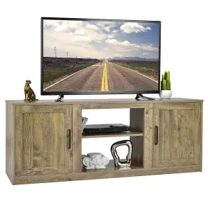 Costway Wooden TV Stand Entertainment Console Center W/ Storage Cabinets for 65" TV