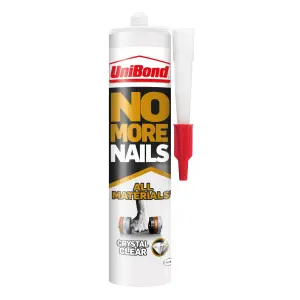 UniBond No More Nails Water resistant Solvent-free Crystal Clear All materials Grab adhesive 290g 0.29kg