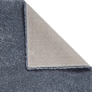 Slate Grey Plain Shaggy Easy to Clean Modern Polypropylene Rug for Living Room Bedroom and Dining Room-120cm X 170cm