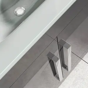 Whitfield 800mm Single Bathroom Vanity with Integrated Glass Basin Anthracite Grey