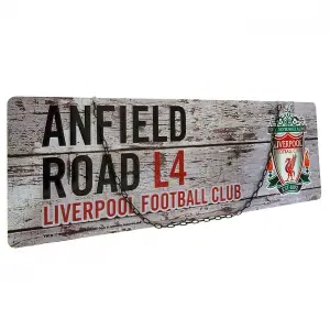 Liverpool FC Rustic Plaque Red/White/Black (One Size)