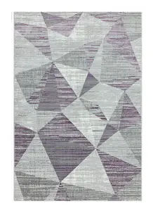 Block Heather Chequered Geometric Modern Easy to Clean Rug for Living Room Bedroom and Dining Room-160cm X 230cm