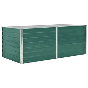 Berkfield Raised Garden Bed 160x80x45 cm Galvanised Steel Green