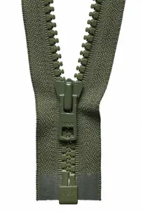 HYV/W O/E ZIP 71CM - Vislon Heavyweight Open End Zip: 71cm: Khaki - YKK