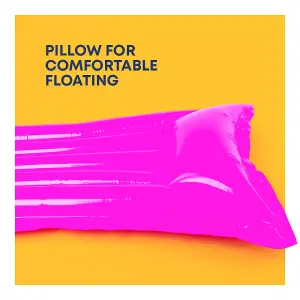 INFLATABLE WATER LOUNGER MAT - PINK