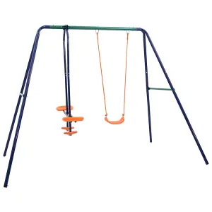 Berkfield Swing Set with 3 Seats Steel