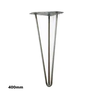 Oakcrafts - Antique Cast Iron Heavy Duty Hairpin Leg - 400mm - Pack of 4 Legs