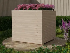 WoodyBloom1 Wooden Planter, 1000x1000x890