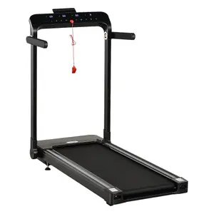 HOMCOM 1.85HP Foldable Electric Treadmill Fitness Safety Lock LED screen-Black