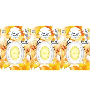 Febreze Bathroom Air Freshener Vanilla & Mangolia Pack of 3