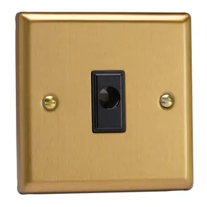 Varilight 16A Flex Outlet Plate Brushed Brass