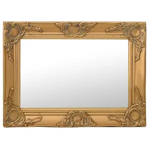 Berkfield Wall Mirror Baroque Style 60x40 cm Gold