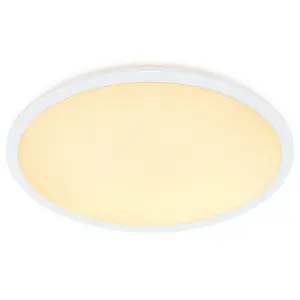 Nordlux Oja 60 2700K 3-Step Indoor Living Dining Bedroom Ceiling Light In White (Height) 3.2cm