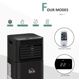 HOMCOM 5000 BTU Portable Air Conditioner 4 Modes LED Display Timer Home Office