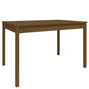 Berkfield Garden Table Honey Brown 121x82.5x76 cm Solid Wood Pine