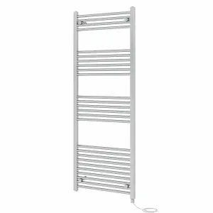 Rinse Bathrooms 800W Electric Heated Warming Towel Rail Bathroom Radiator Chrome - 1600x600mm