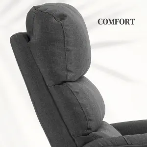 HOMCOM Power Lift Recliner Electric Reclining Chair with Remote Dark Grey