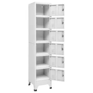 Berkfield Locker Cabinet Light Grey 38x40x180 cm Steel