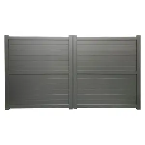 Aluminium Double Swing Gate 3750x2000mm Grey