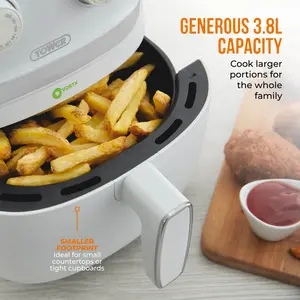 Tower Vortx Air Fryer with Manual Controls, 1500W, 3.8L White