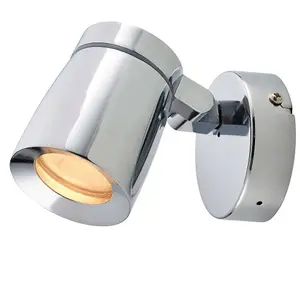 Bathroom Ceiling Adjustable Spotlight Chrome Plate Single Round Modern Downlight