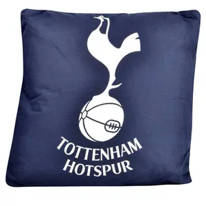 Tottenham Hotspur FC Official Football Crest Cushion Navy/White (One Size)